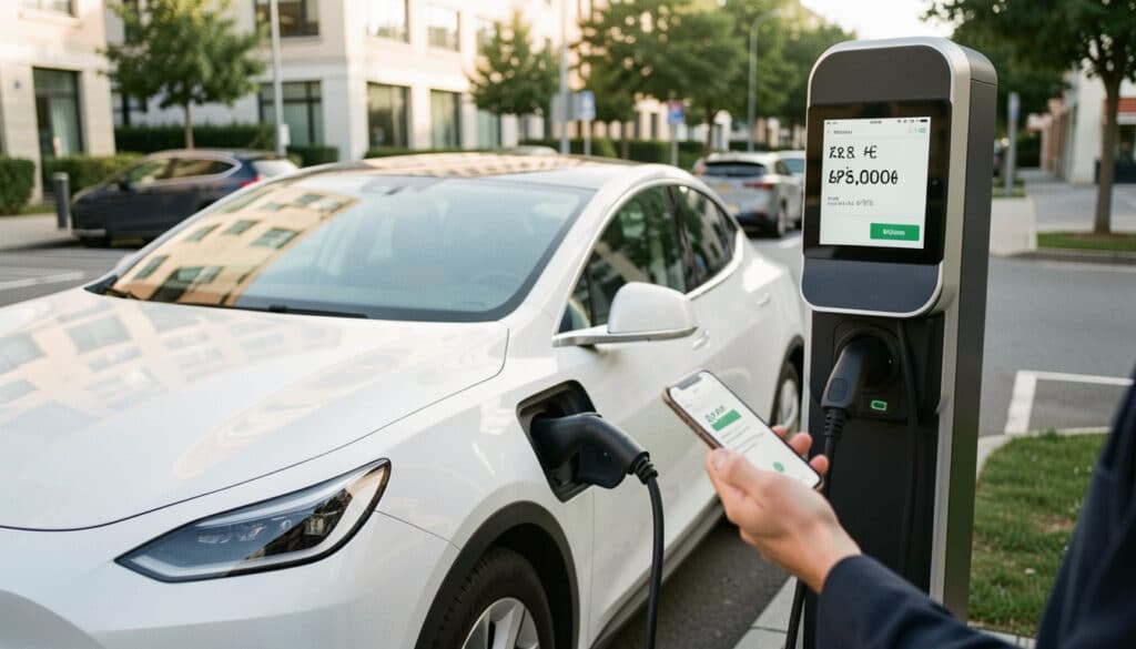Coût de recharge sur borne publique en voiture électrique