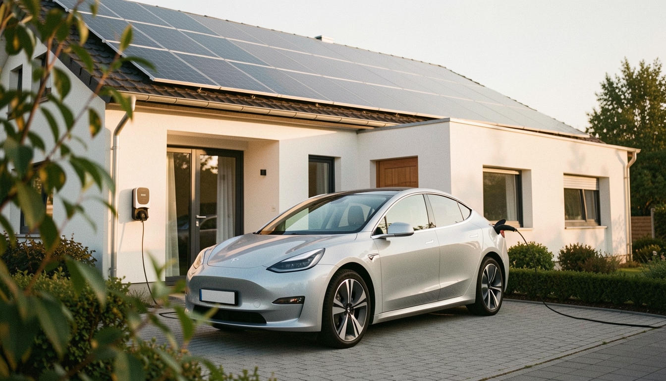 Recharger sa voiture électrique avec des panneaux solaires
